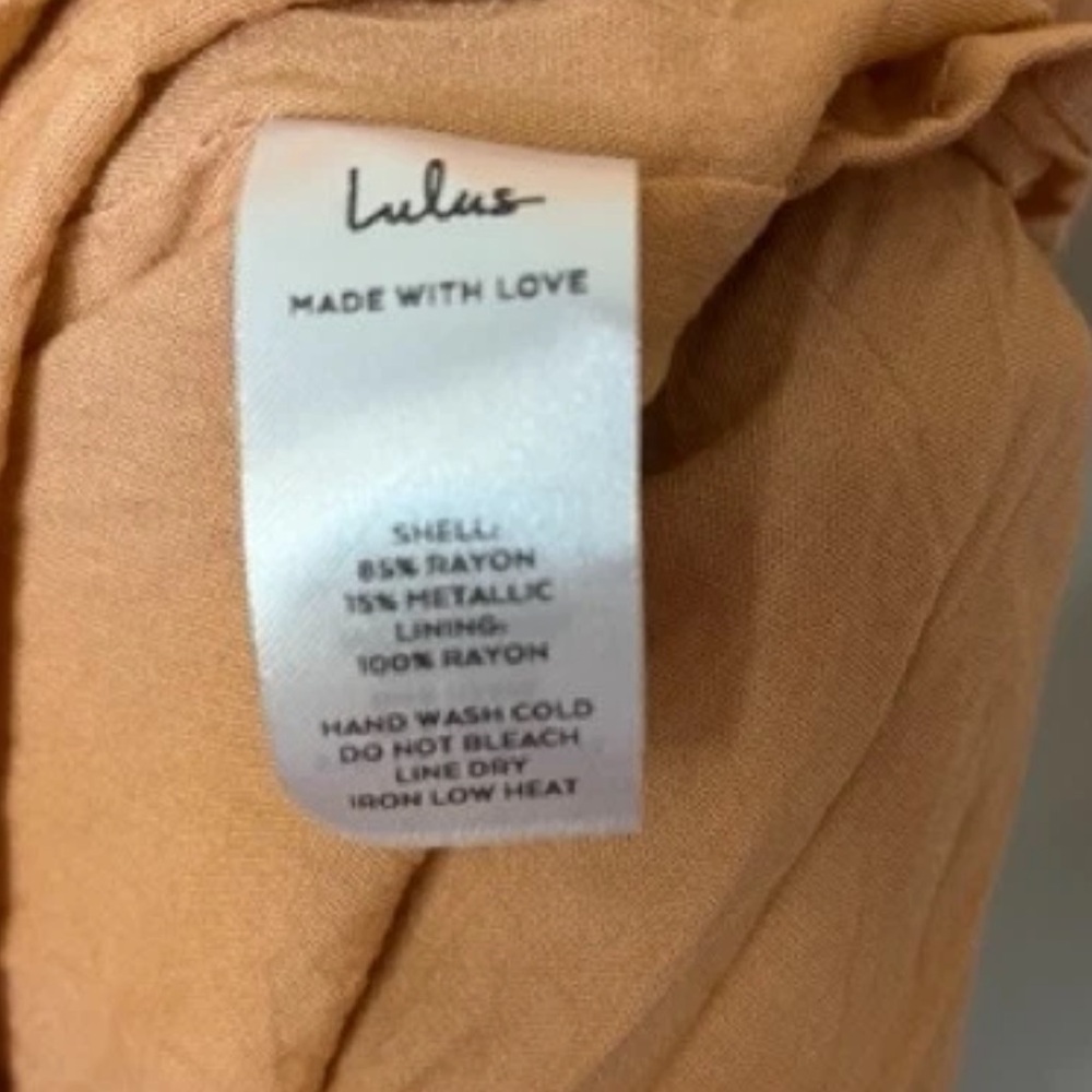 Women's Peach V-Neck Maxi Dress - Picture 7 of 10